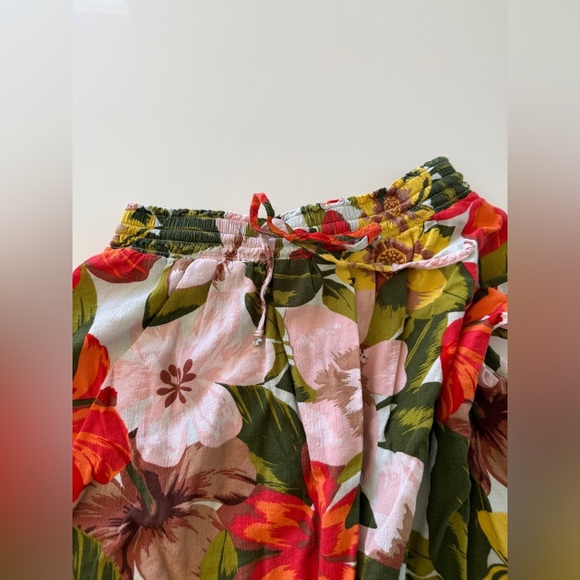 AERIE-Tropical-Floral-Maxi-Skirt-Elastic-Pink-Red-Green-Vacation-Cruise-XS - Picture 3 of 8